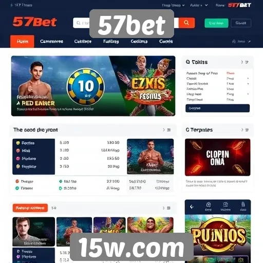 Interface do usuário do site 57bet é intuitiva