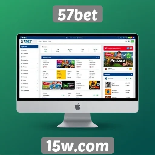 Avaliação da interface do usuário no site 57bet
